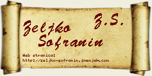 Željko Sofranin vizit kartica